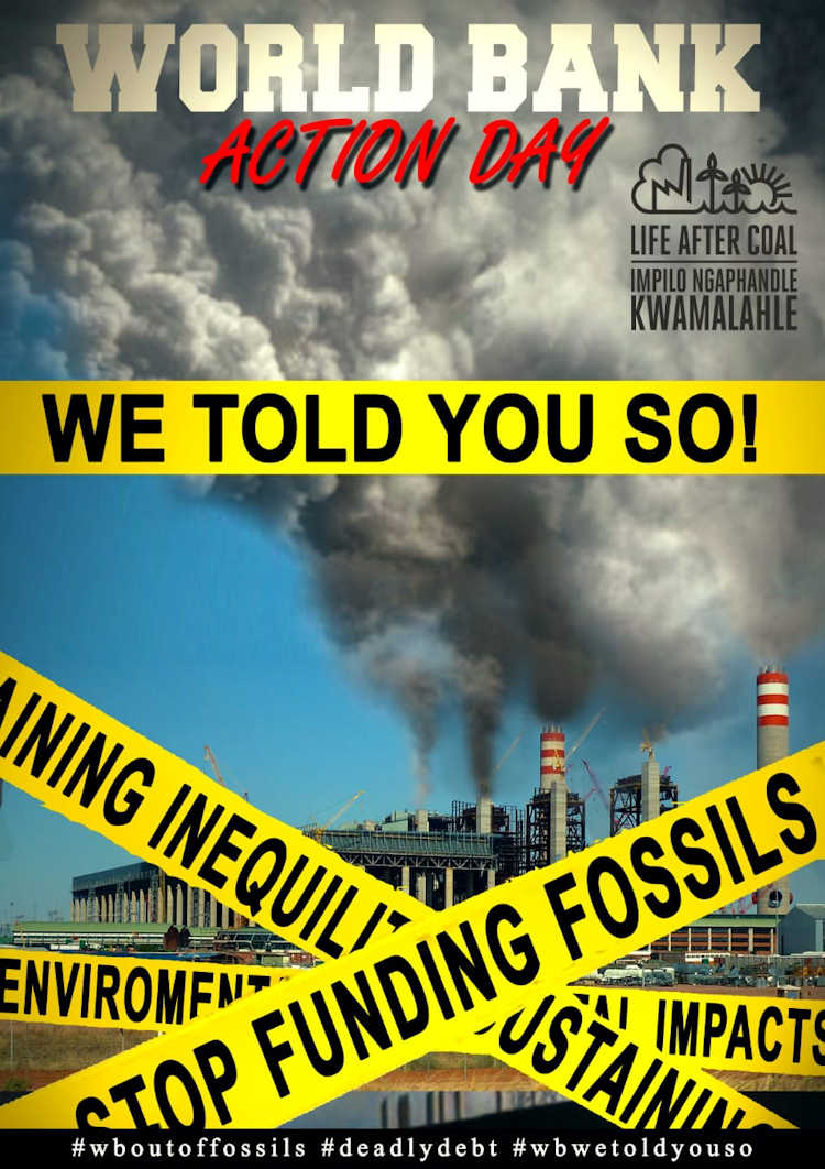 World Bank Action Day protest poster